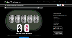Desktop Screenshot of pokertrainer.se